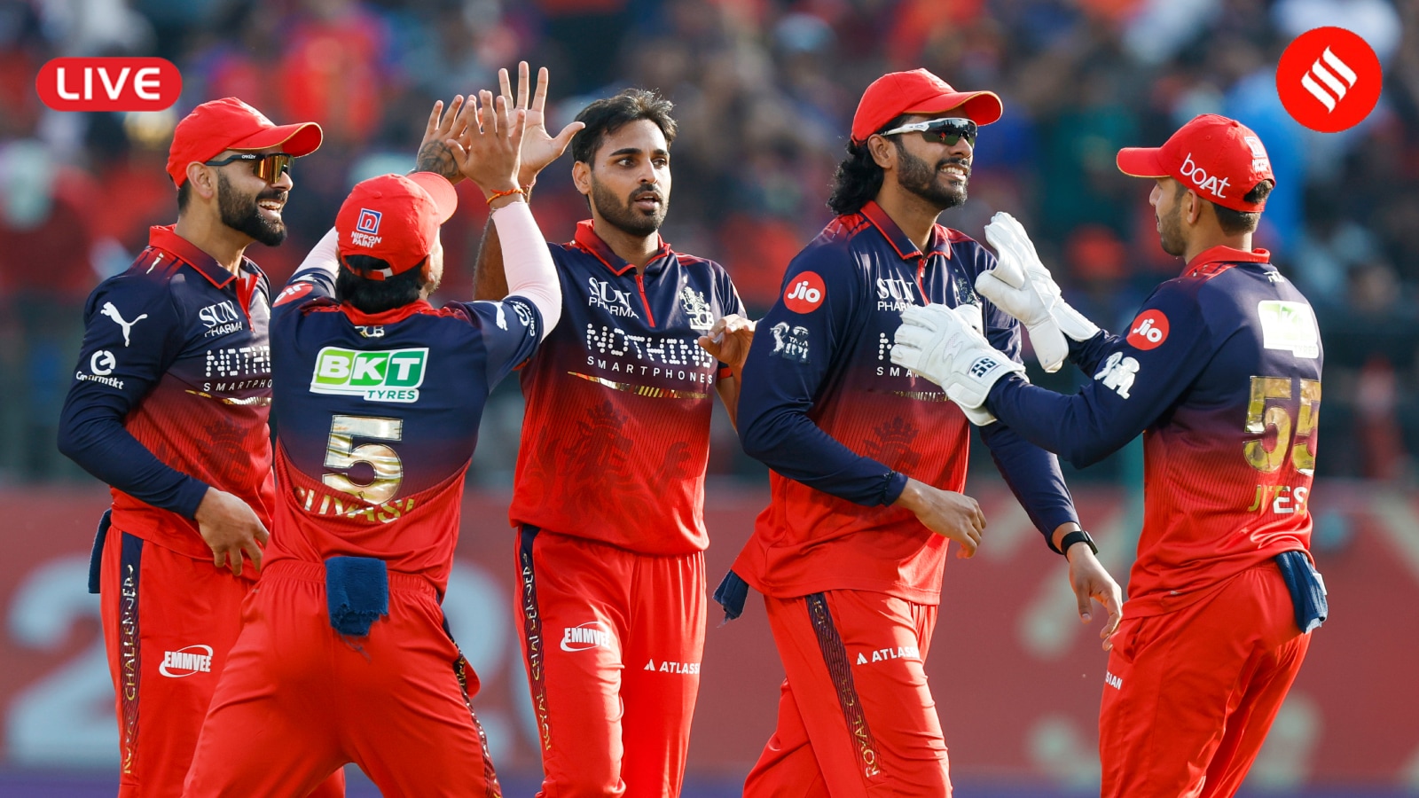 IPL 2026 — PBKS vs RCB match action in Dharamsala