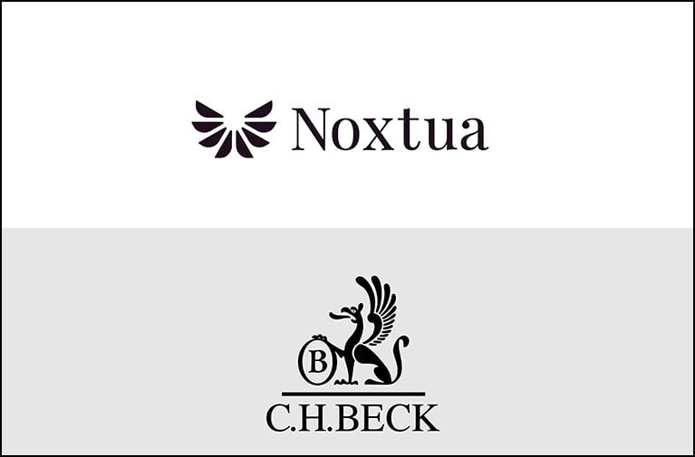 Logos of Noxtua and C.H. Beck illustrating the acquisition