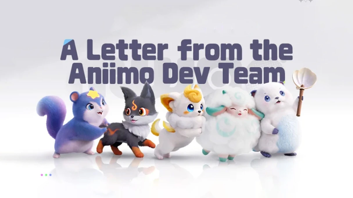 Screenshot of Aniimo announcement regarding removal of gacha