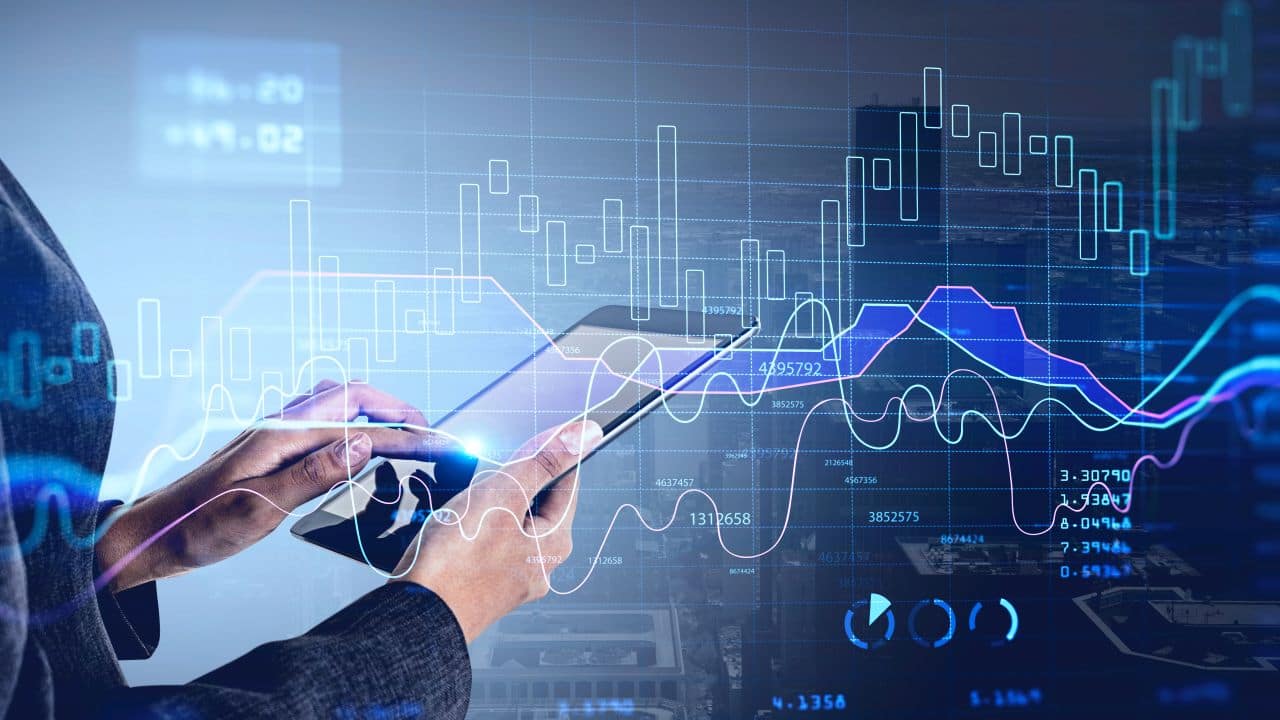 Stock market chart