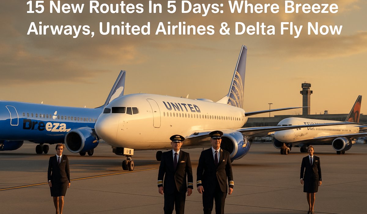 Multiple U.S. airlines launching new routes in a five-day competitive burst