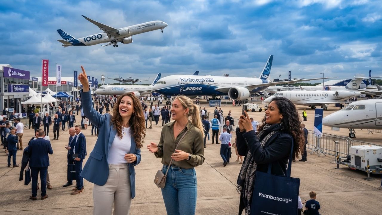 Farnborough Airshow 2026 exhibition floor showcasing global aviation innovations