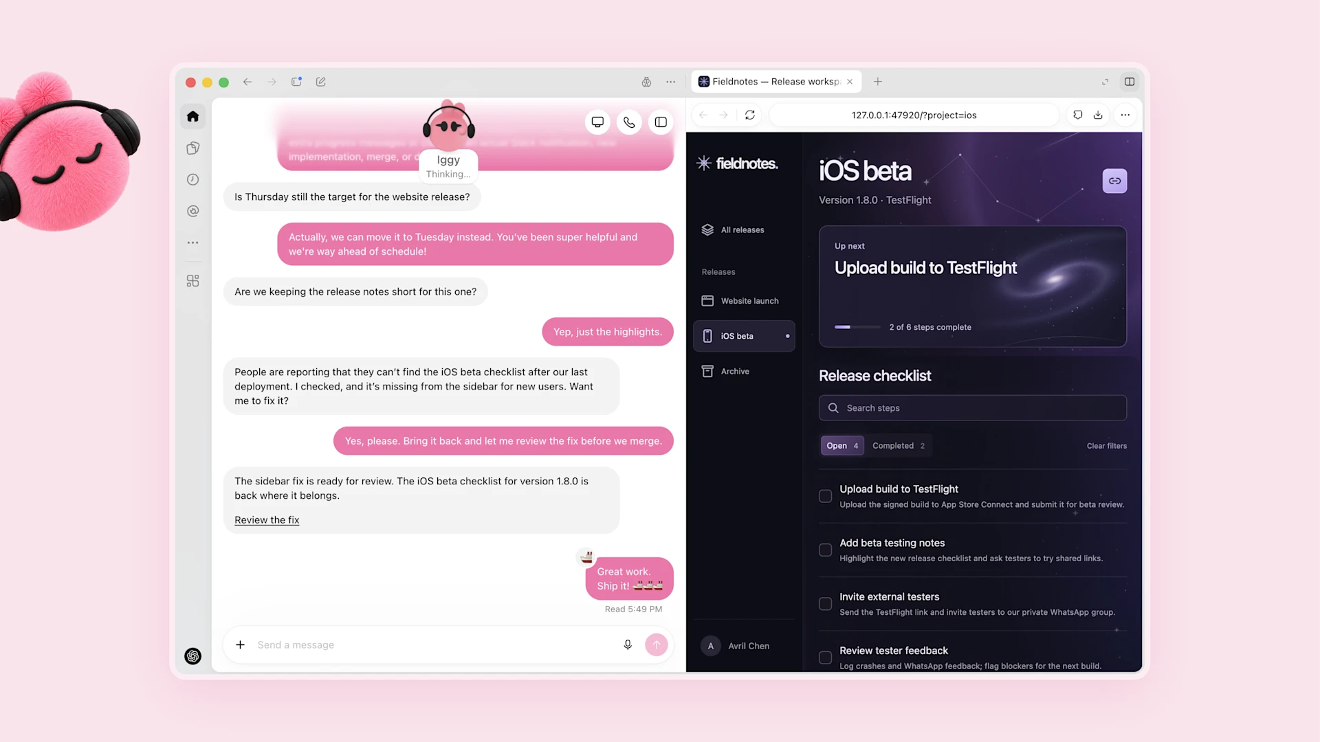 Dots agent platform interface