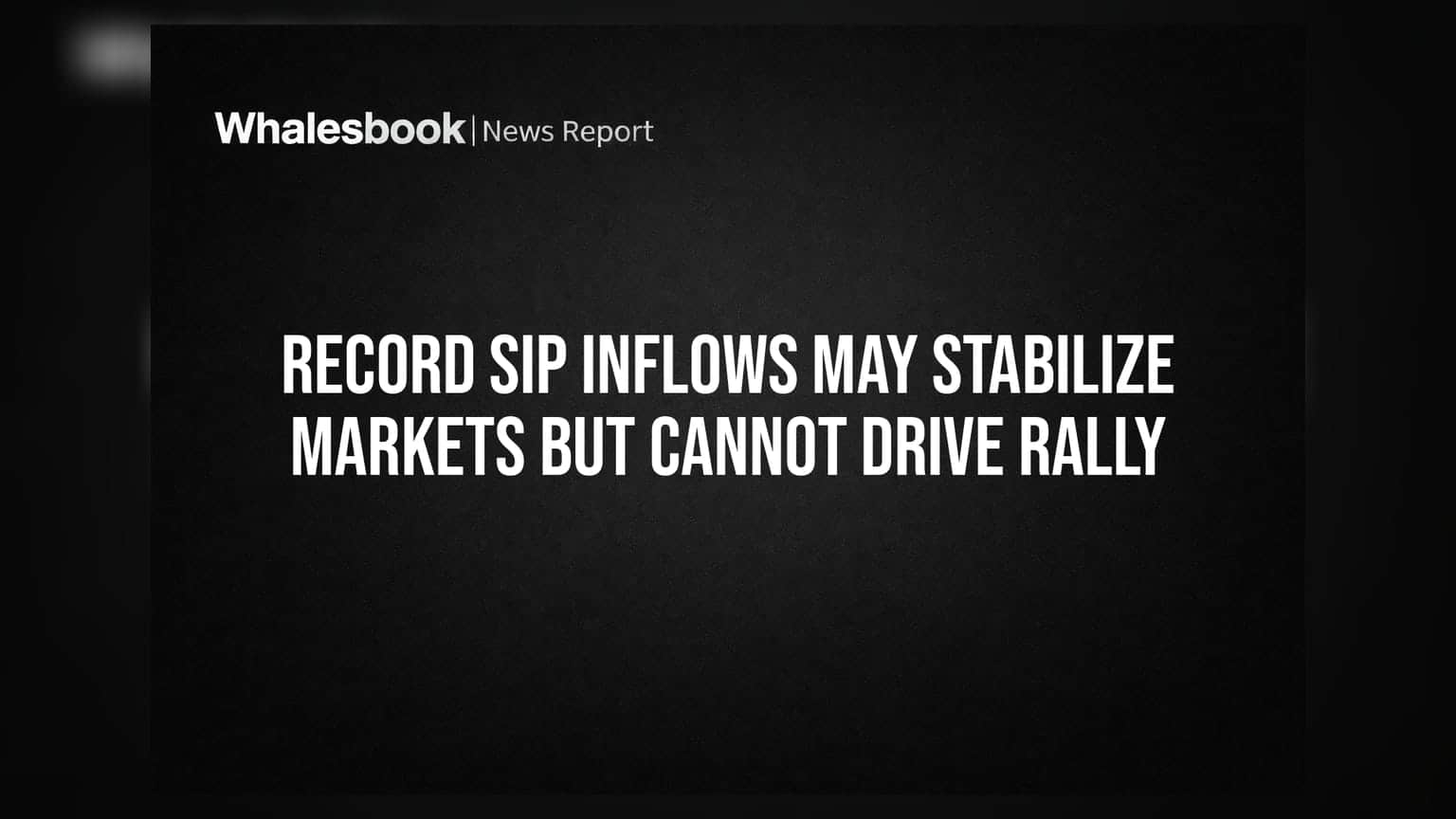 India SIP inflows vs FPI outflows
