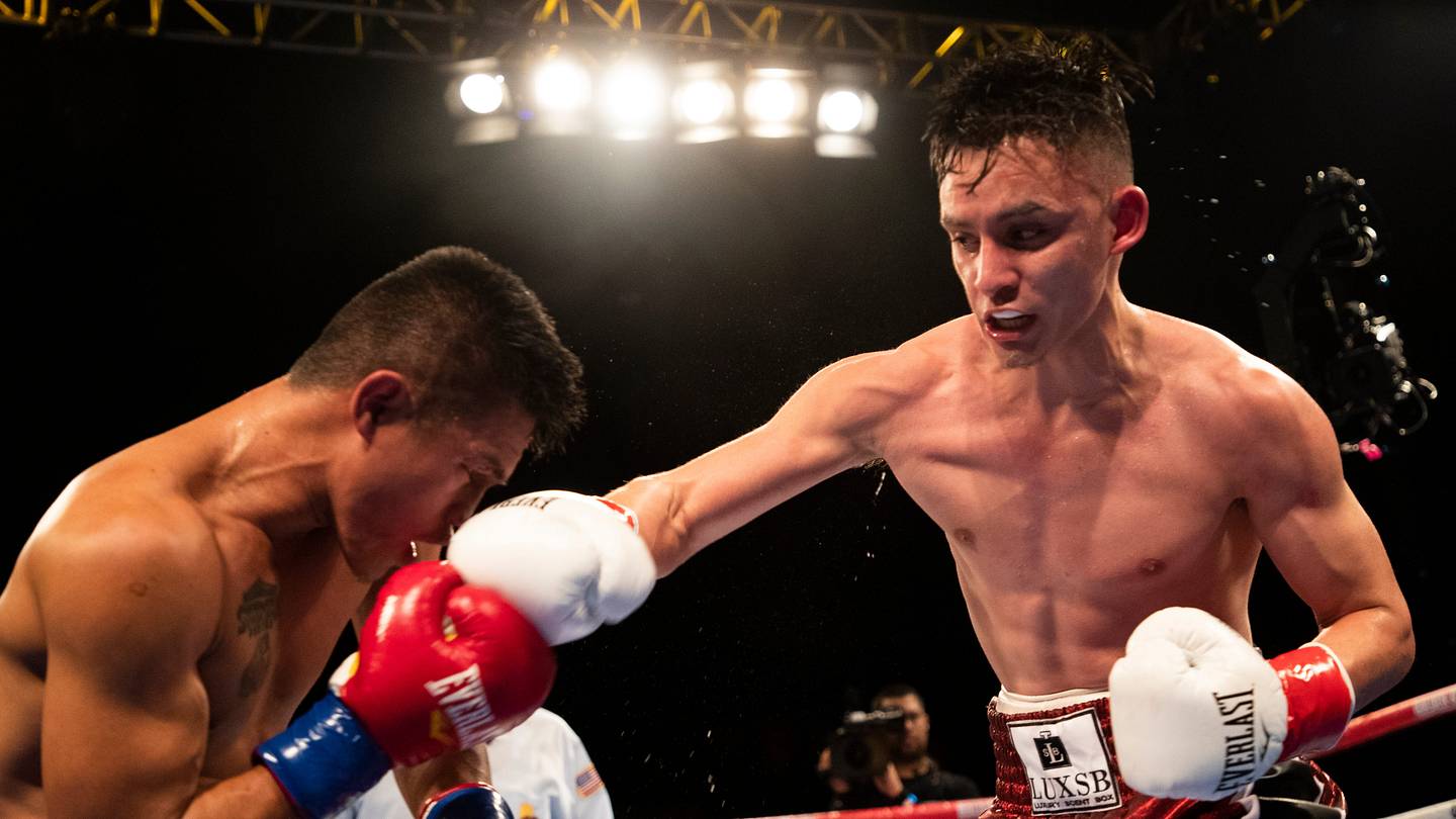 Boxing action from the October 10 Chicago card