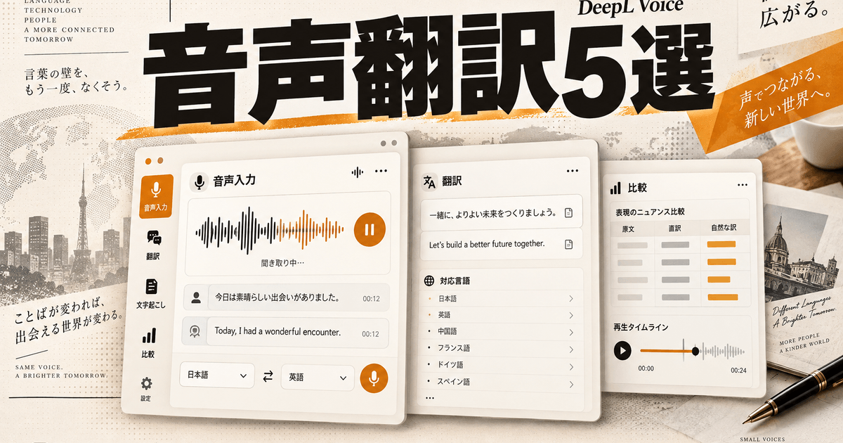 Japanese guide to DeepL Voice alternatives