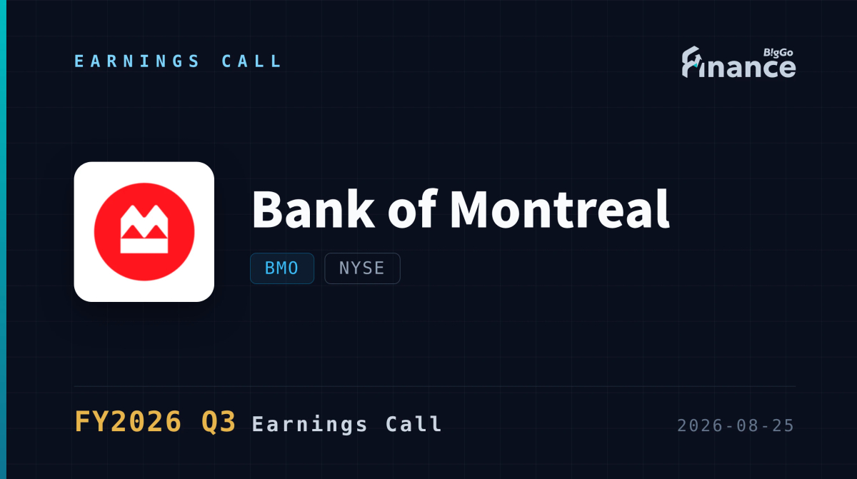BMO Q3 2026 Earnings Card