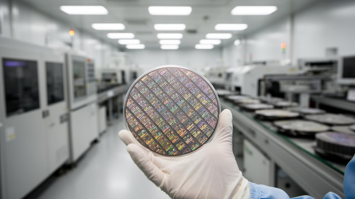Samsung Electronics logo and semiconductor imagery