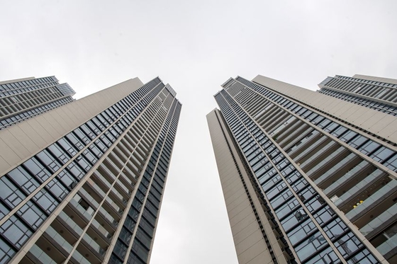 Chart showing China's second-tier new home prices flattening