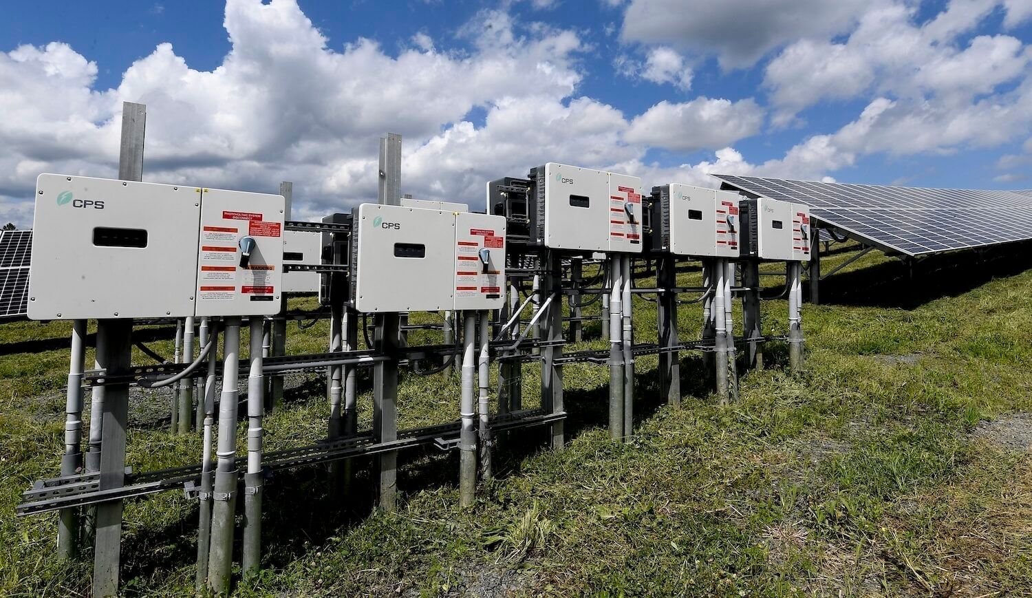 Solar inverter equipment in field installation showing critical power conversion infrastructure