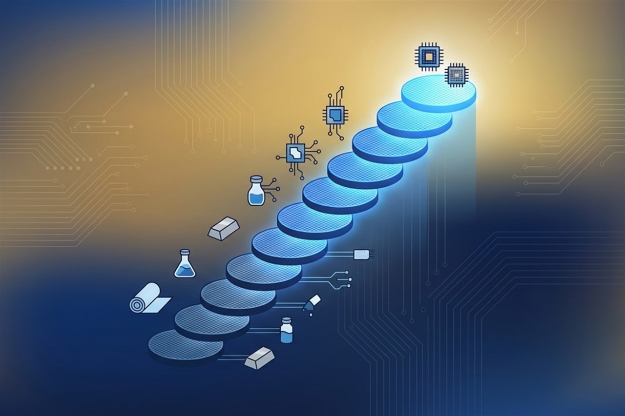 Semiconductor materials supply chain graphic