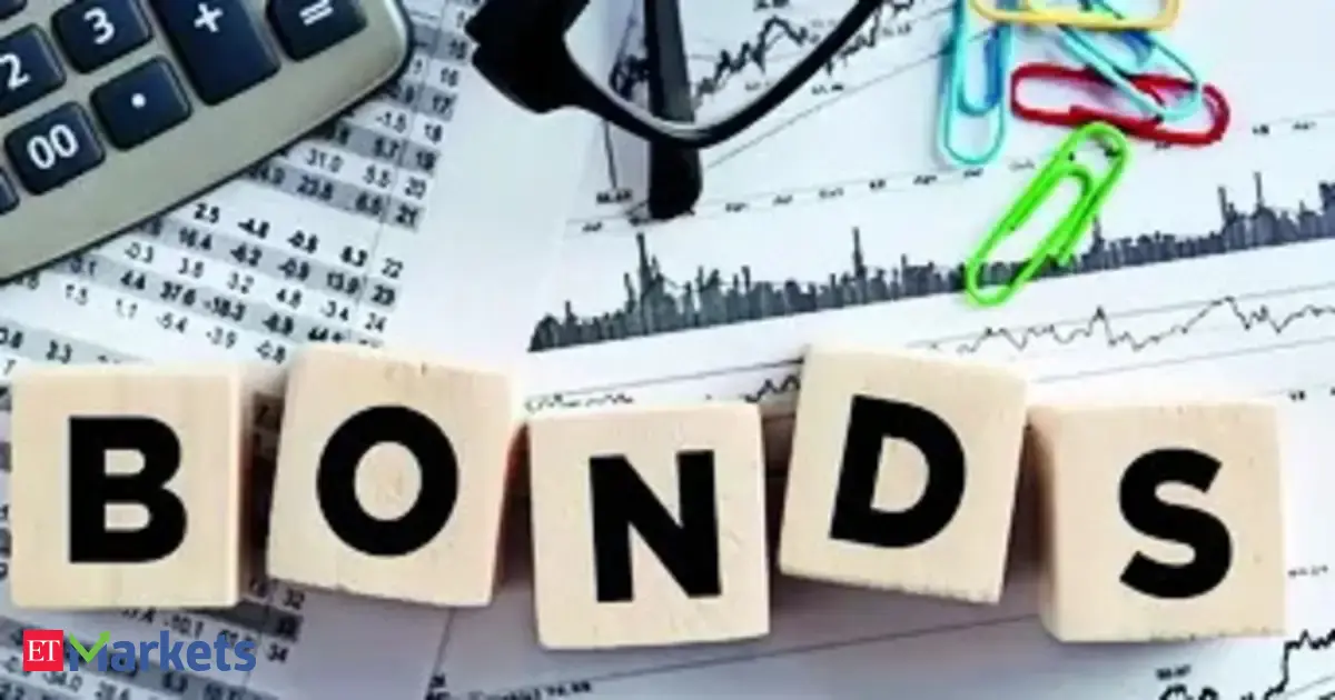 Graph showing Indian bond yields rising