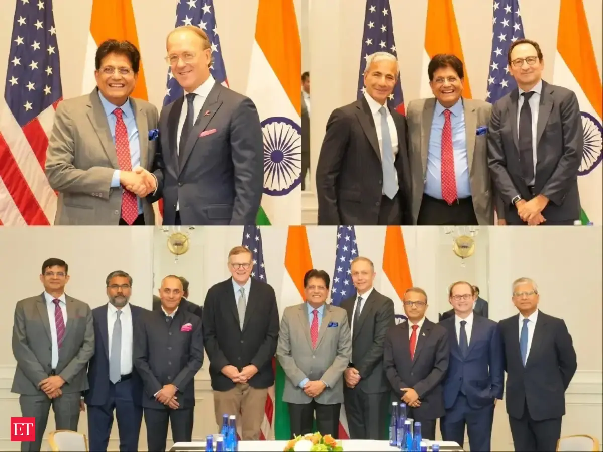 Commerce Minister Piyush Goyal engaging with global investors.