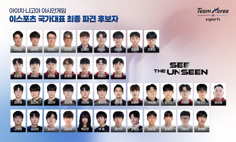 2026 아이치·나고야 아시안게임 e스포츠 국가대표 관련 이미지