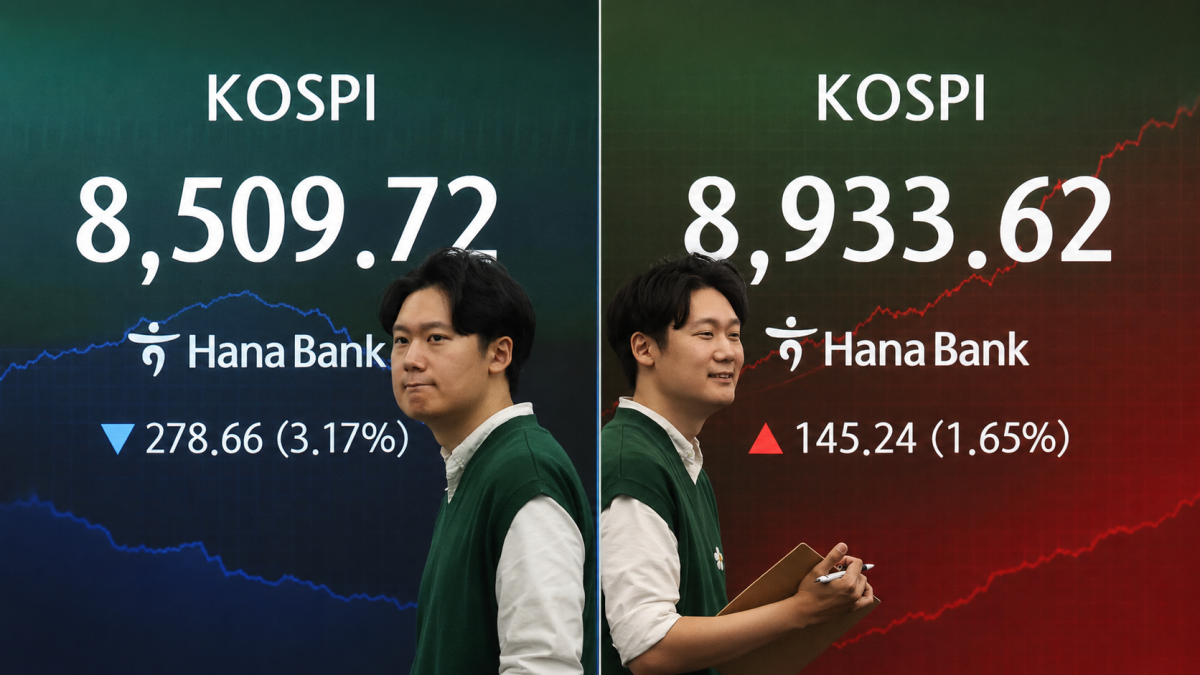 KOSPI hits 8,900 intraday before pulling back