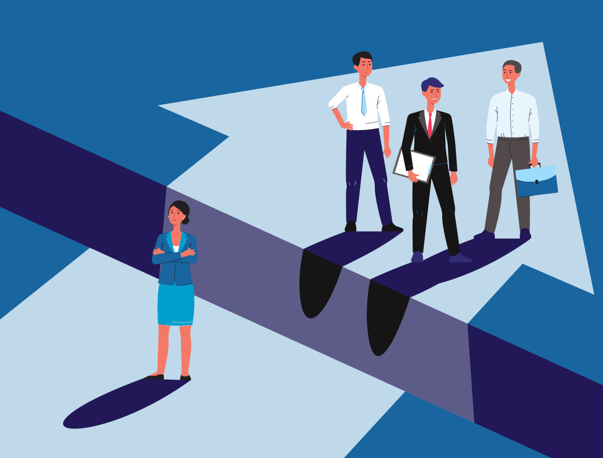 Image explaining the gender promotion gap