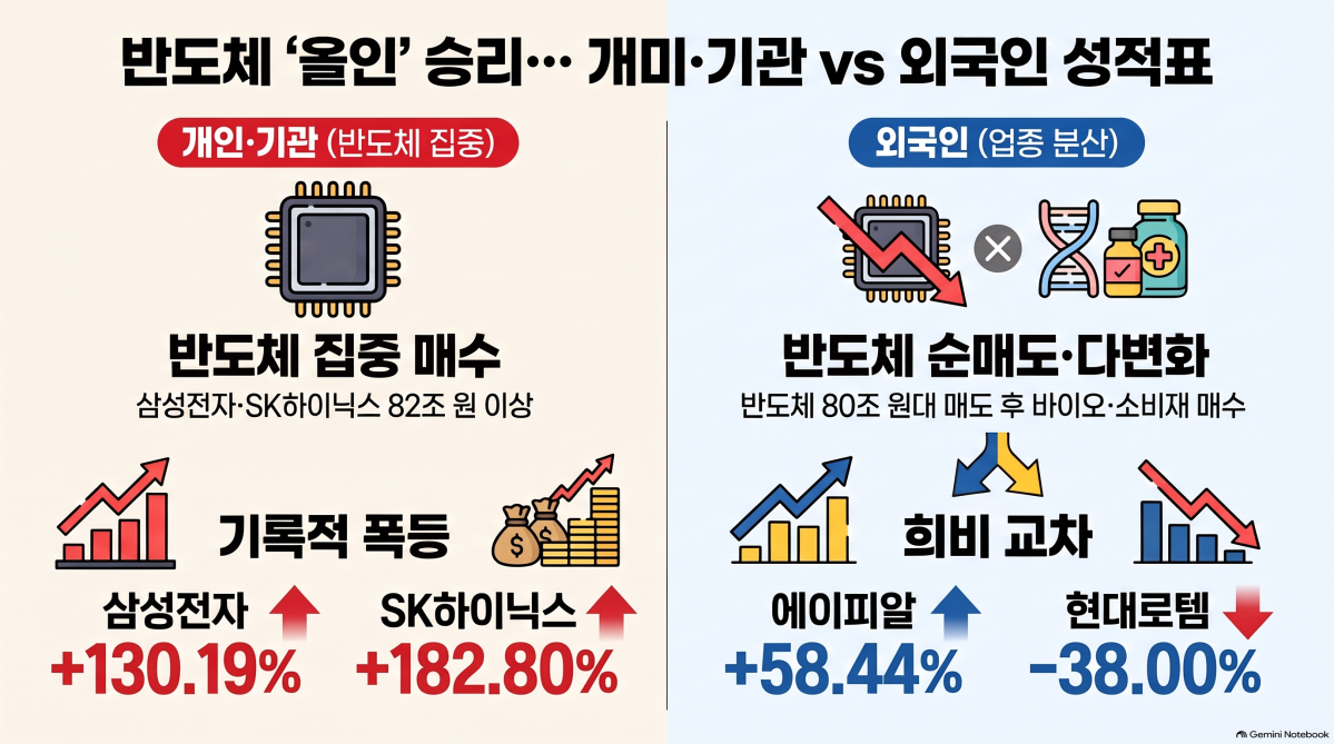 국내외 투자자의 엇갈린 수급 흐름
