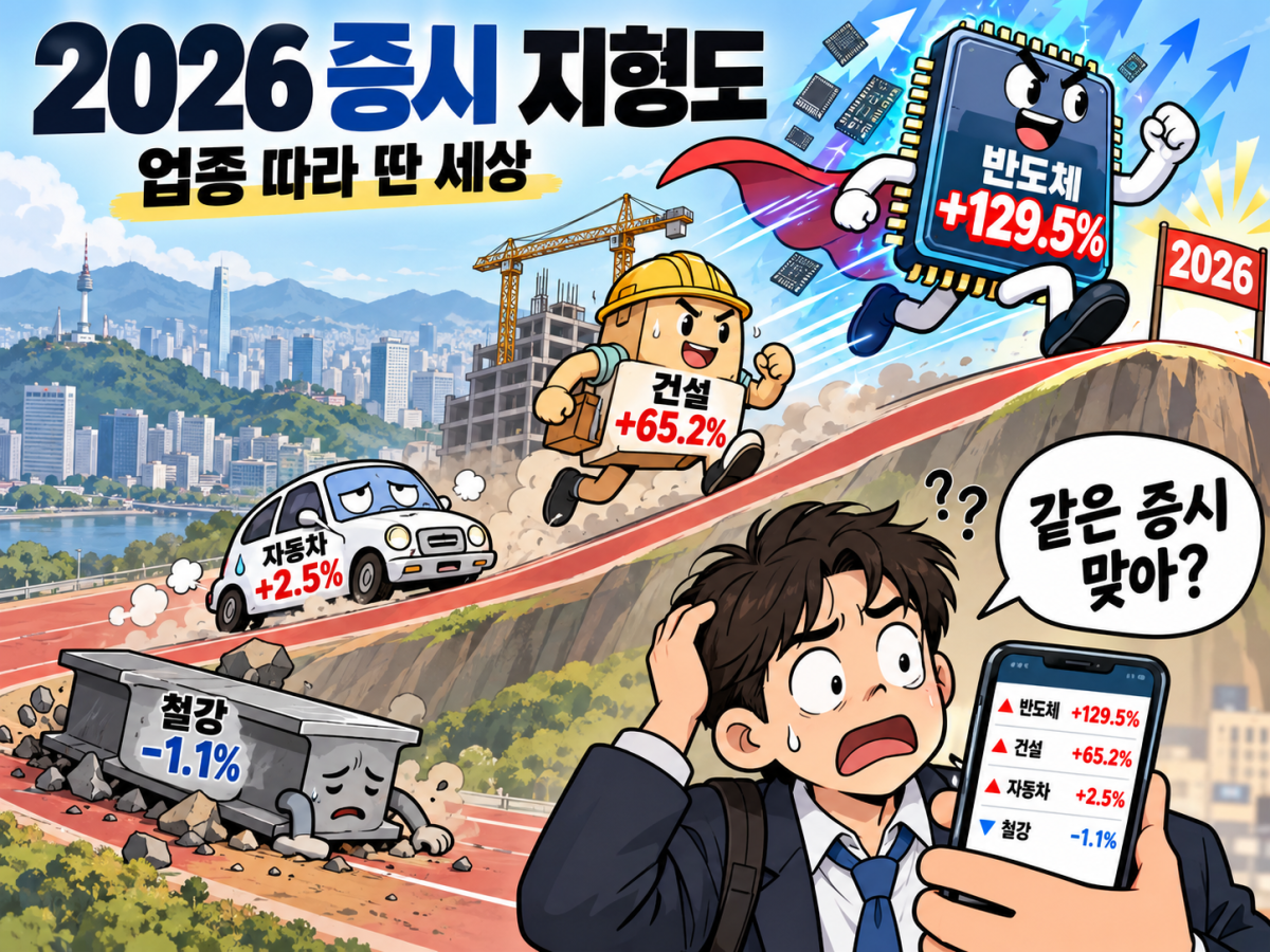 반도체와 제약 업종의 극명한 수익률 차이