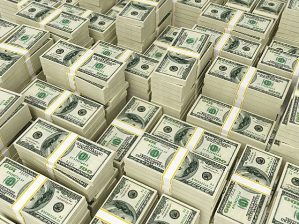 Dollar bills representing foreign exchange reserves