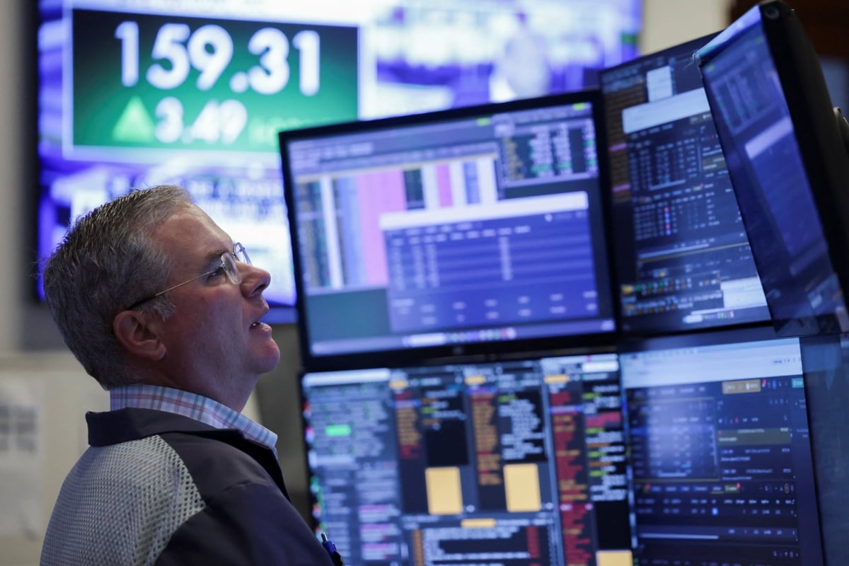 U.S. stock market ticker