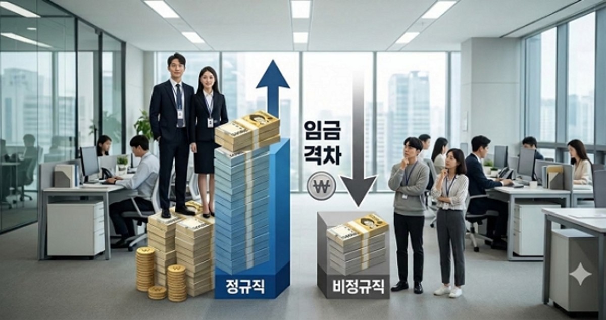 비정규직 임금 격차 관련 이미지