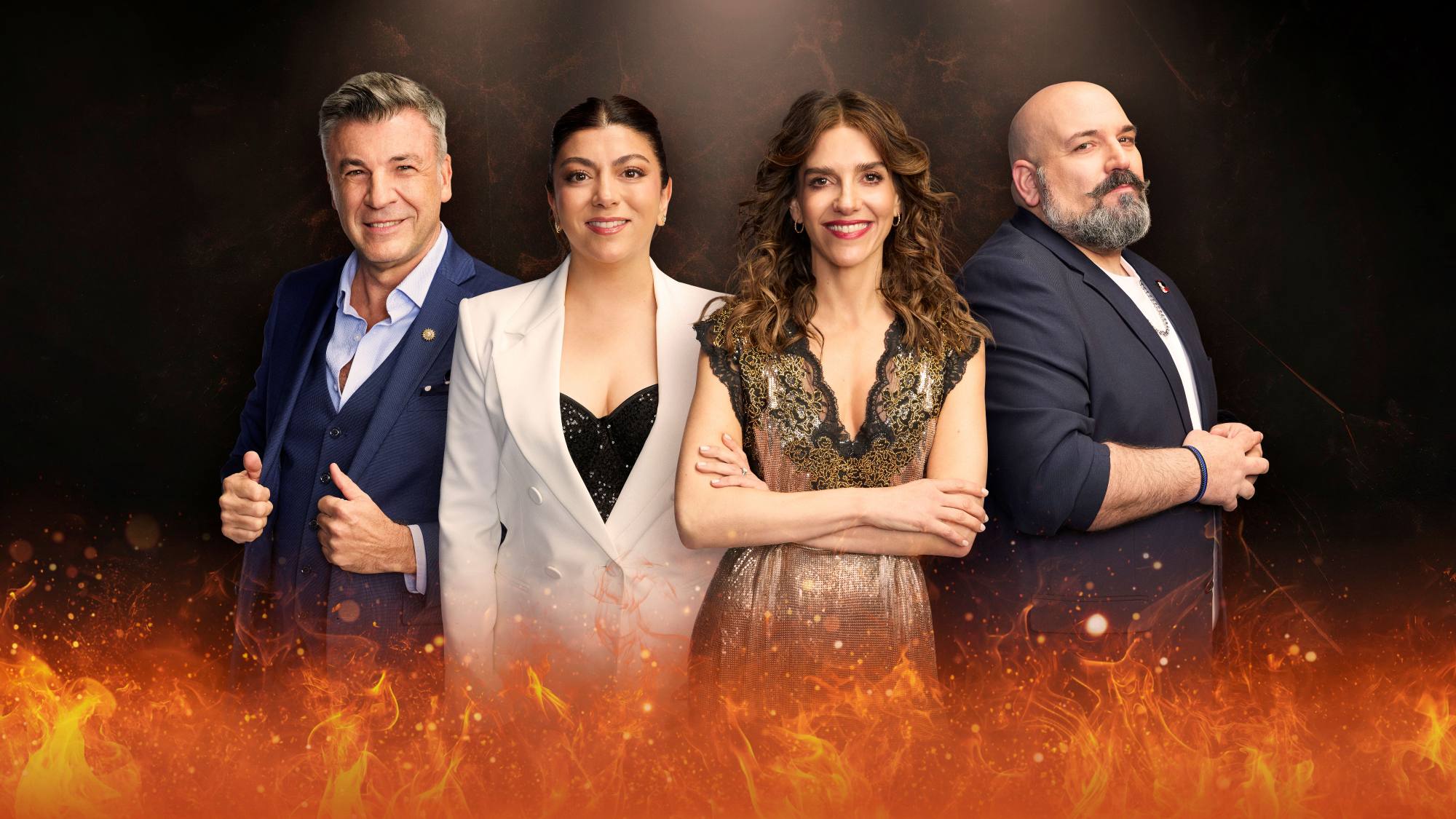 MasterChef Chile promotional image featuring the new judges and host