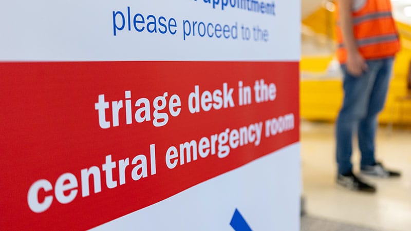 Emergency triage protocol visualization
