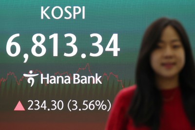 KOSPI and KOSDAQ closing screen