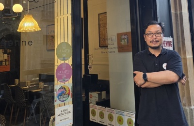 Korean fermented foods display in Parisian premium market