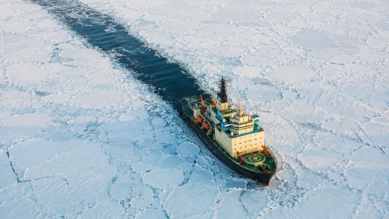 Preview image for a Russian report on protecting the Big Northern Sea Route with thermal imaging and electronic warfare technologies