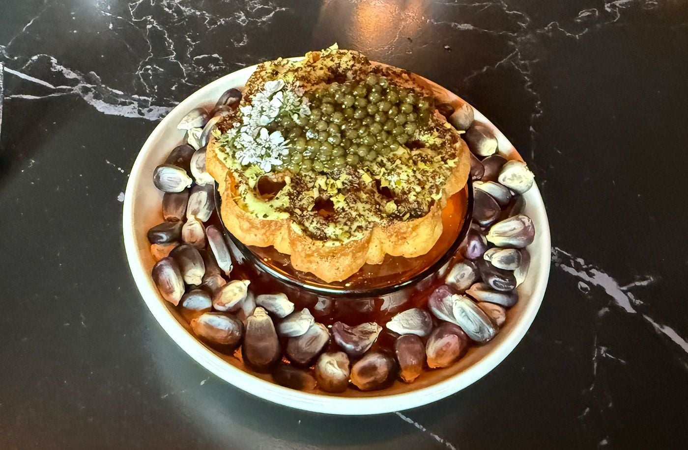 Maria Isabel caviar dish — one of the SF restaurants recognized in Michelin's 2026 California New Discoveries list