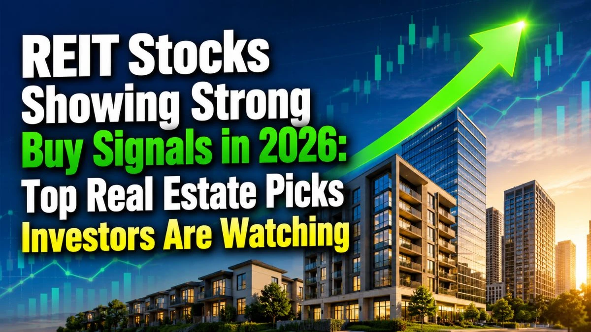REIT stocks showing bullish breakout patterns and strong volume in May 2026