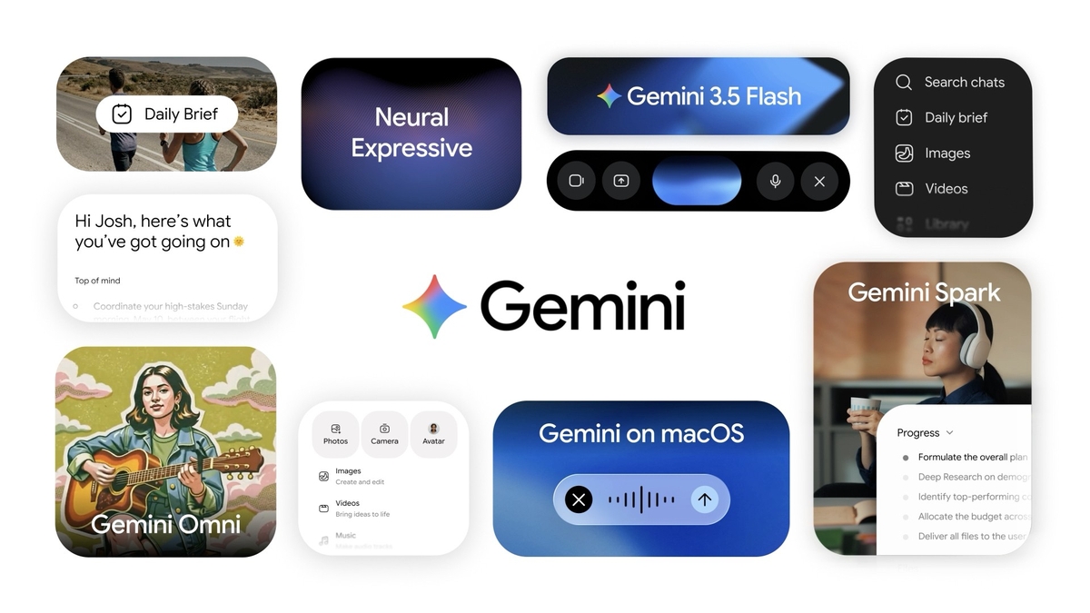 Google I/O 2026 presentation of Gemini 3.5 proactive AI agent