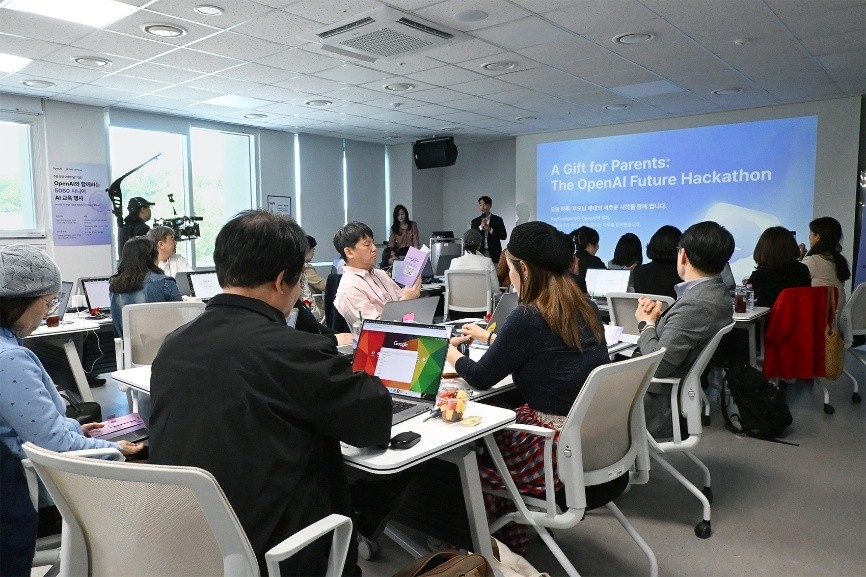 Photo of senior AI training session