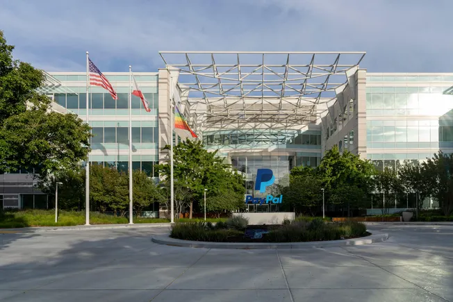 PayPal headquarters exterior reflecting corporate restructuring