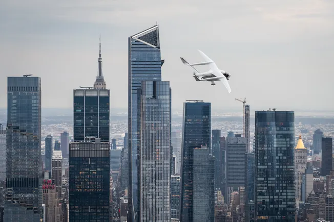 Beta Technologies eVTOL aircraft in flight during a demonstration