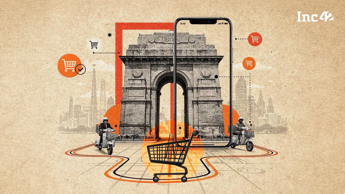 Infographic showing Delhi NCR as India's top D2C startup hub by funding and deal count