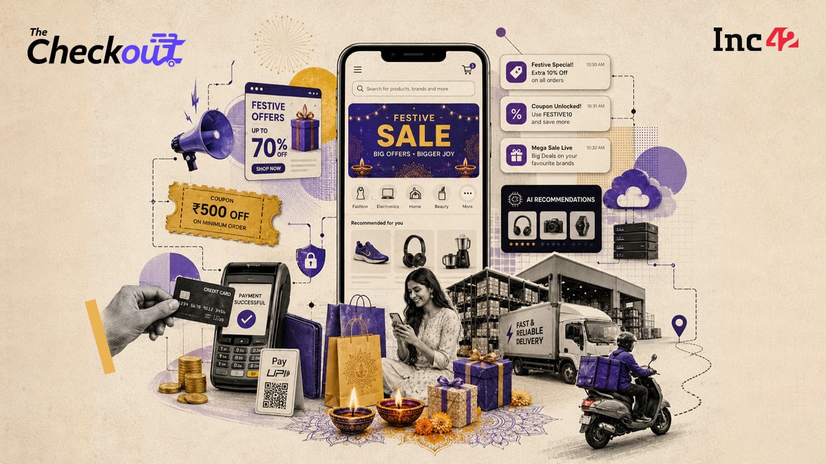 Graphic illustrating the complex backend operations required for festive ecommerce
