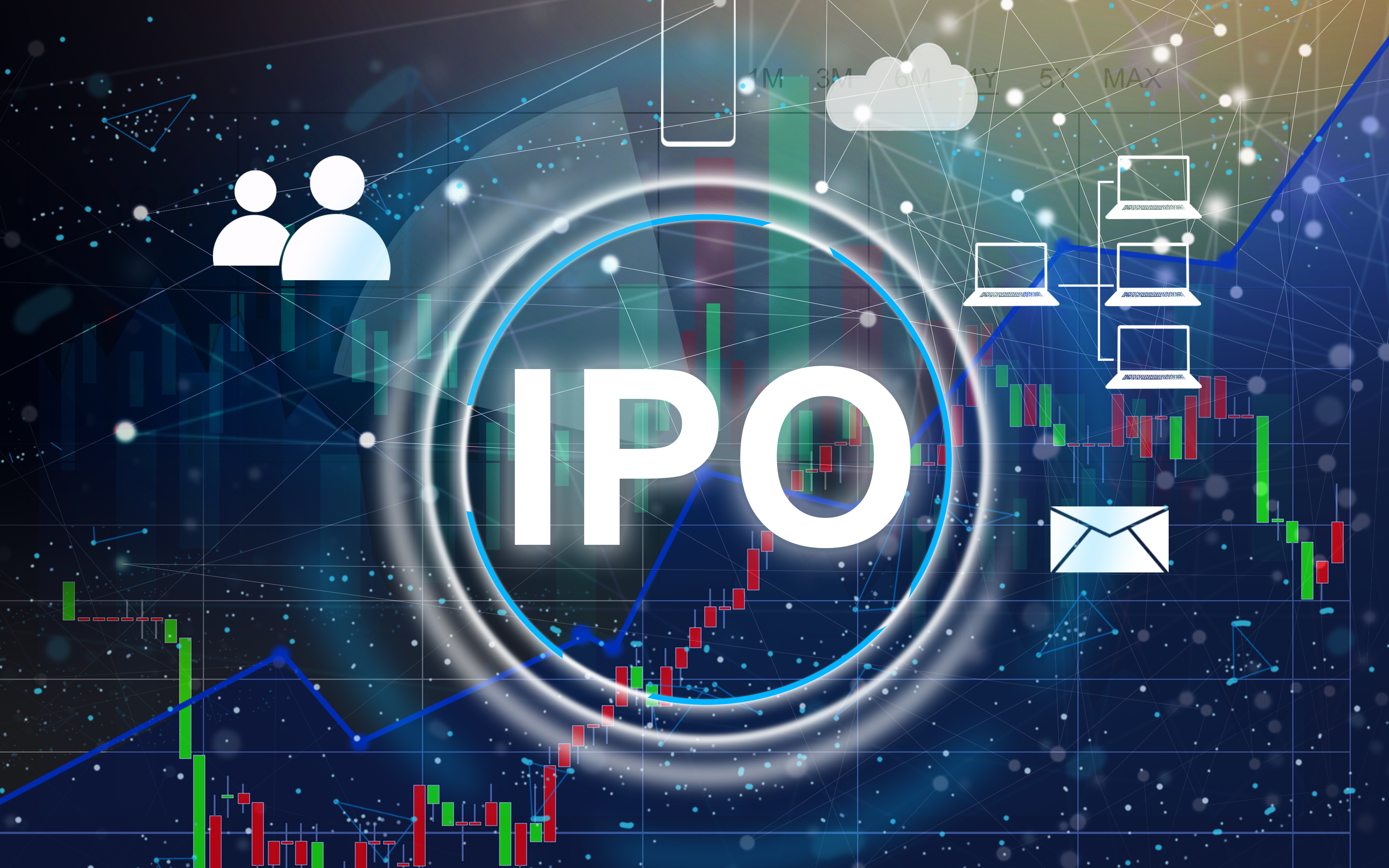Illustration of IPO fundraising charts