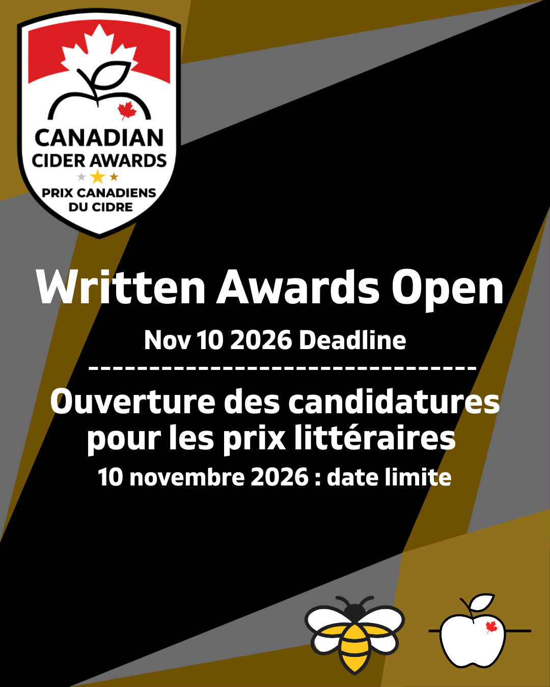 Banner for the Canadian Cider Awards 2027