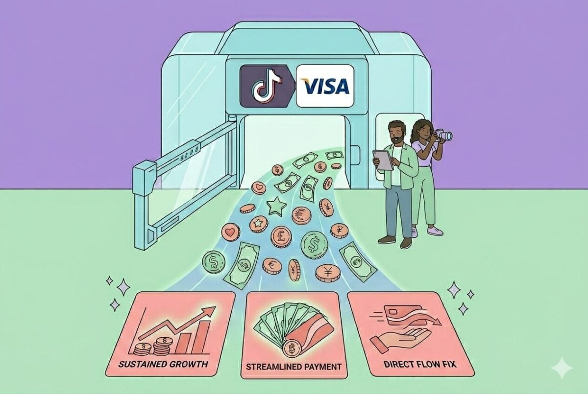 TikTok and Visa Creator Card announcement visual