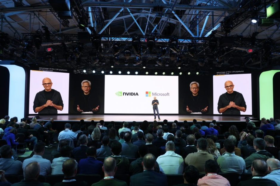 Microsoft CEO Satya Nadella and Nvidia CEO Jensen Huang at BUILD 2026