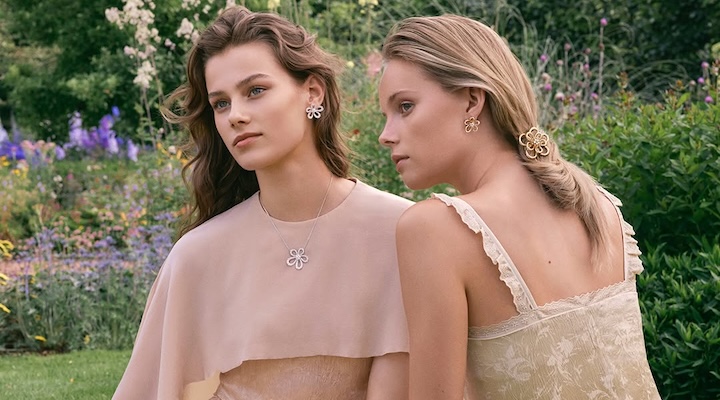 Van Cleef & Arpels jewelry display representing Richemont's jewelry segment growth