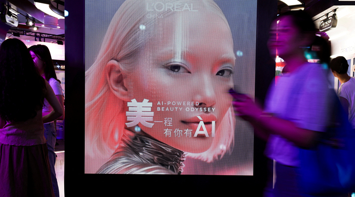 AI-generated fashion model example