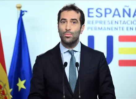 Economy Minister Carlos Cuerpo during a public appearance