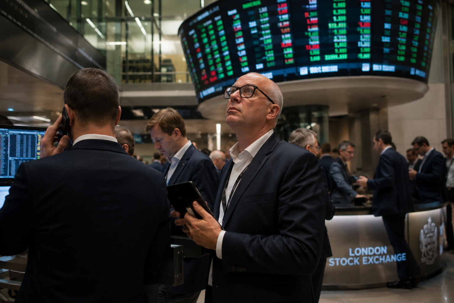 London Stock Exchange facade, reflecting European market sentiment