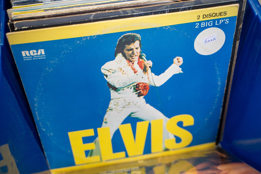 Elvis Presley vinyl album representing the 274 songs in the lawsuit