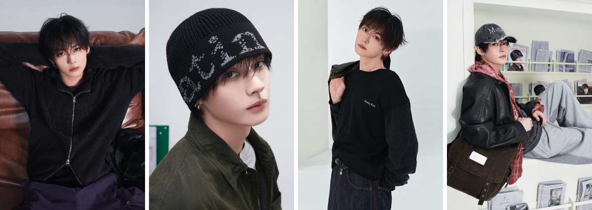 Stray Kids member Lee Know posing for Matin Kim campaign
