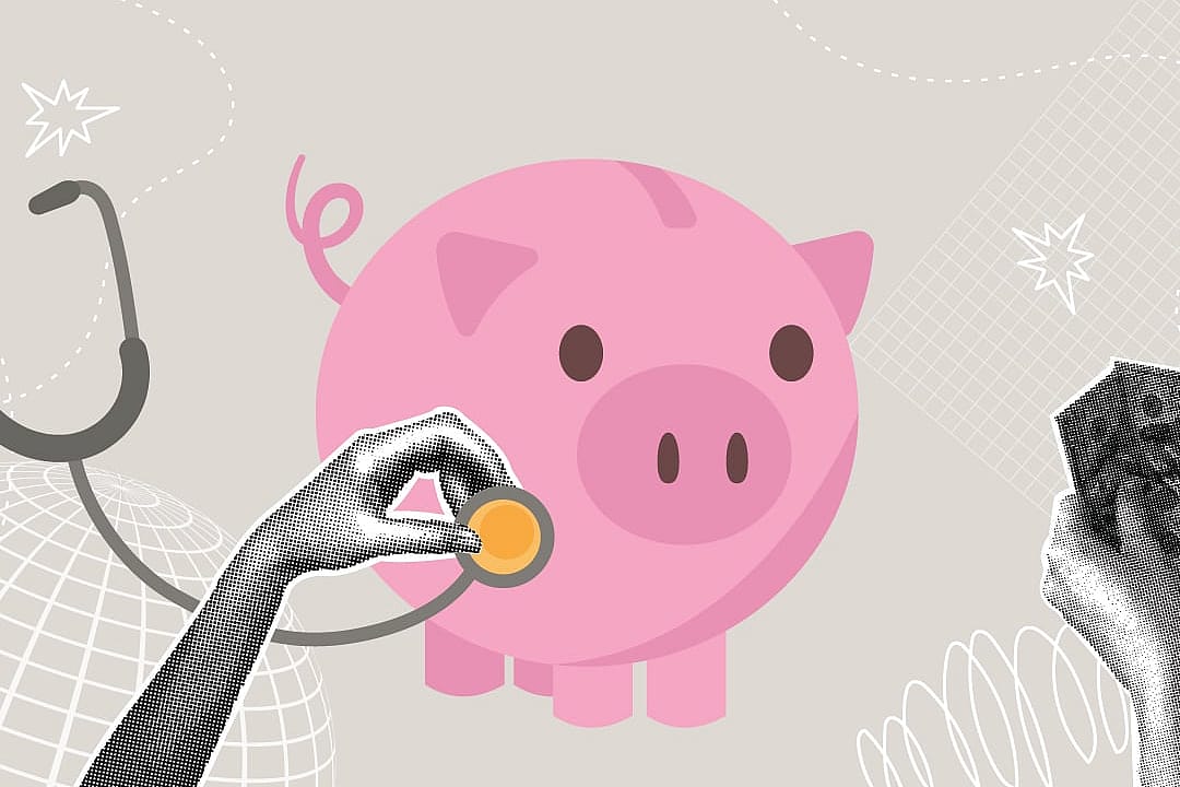 Illustration of a person reviewing their financial health