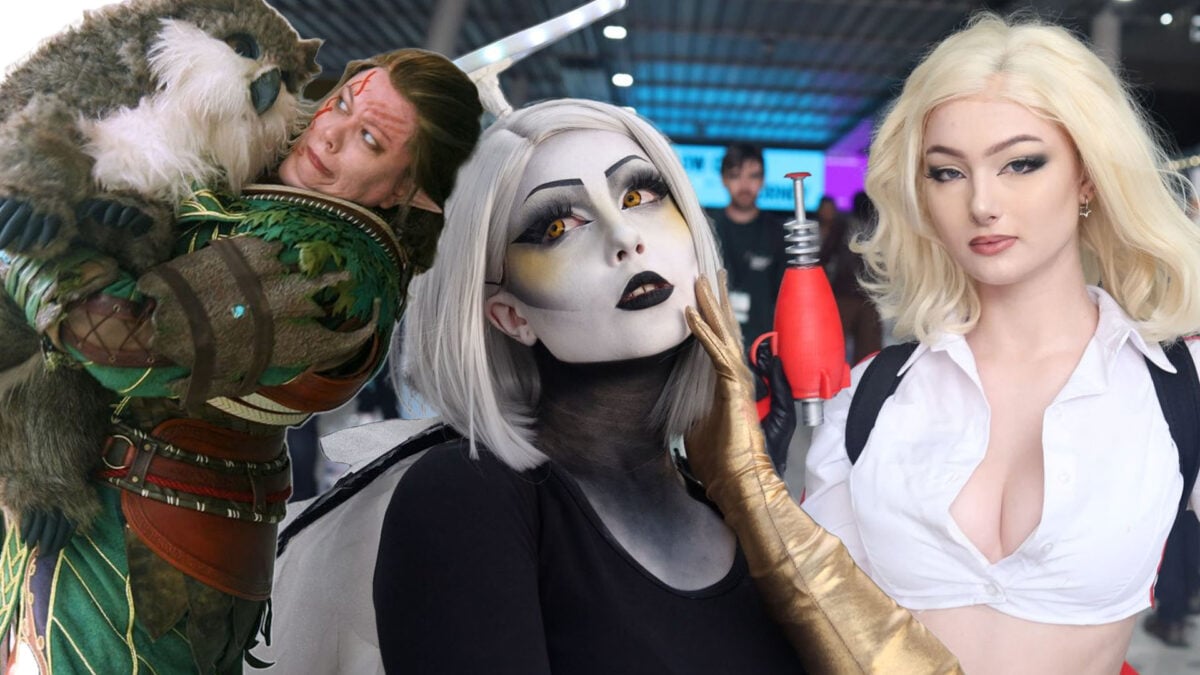 Cosplay collection from Comic Con London featuring video game character costumes
